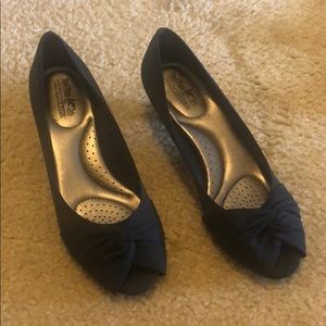 Coach and four navy kitten heels